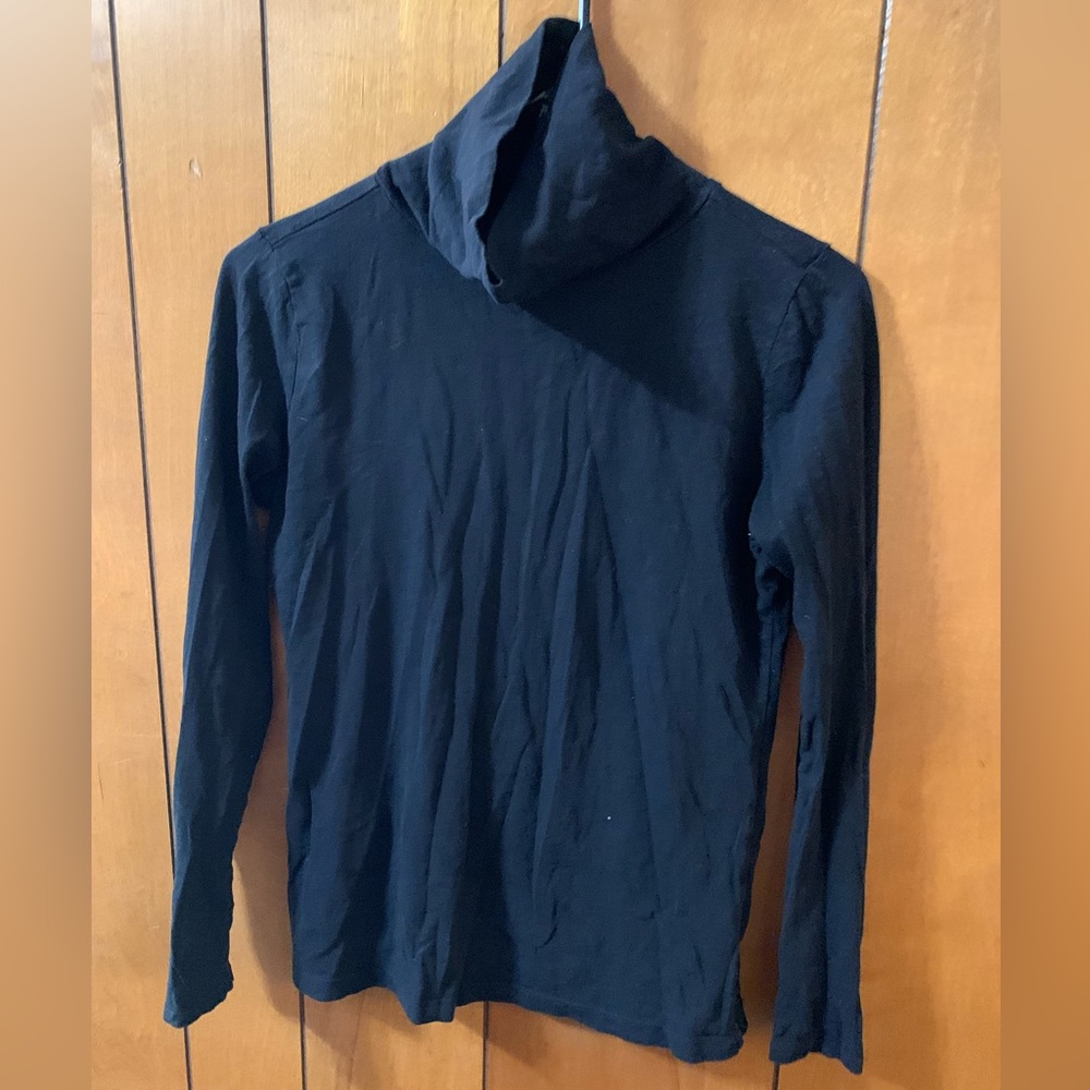 Loft Vintage Soft Pullover Tee Shirt Long Sleeve Top Black Size XS